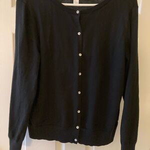 Loft Black Cardigan, Size L